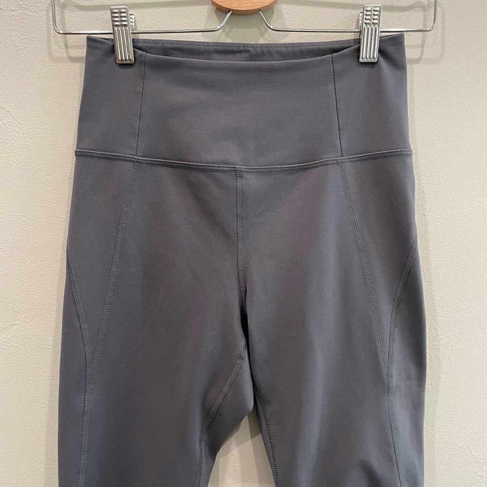 Girlfriend Collective High-Rise Gray Crop Leggings - Size: Small - Picture 9 of 10